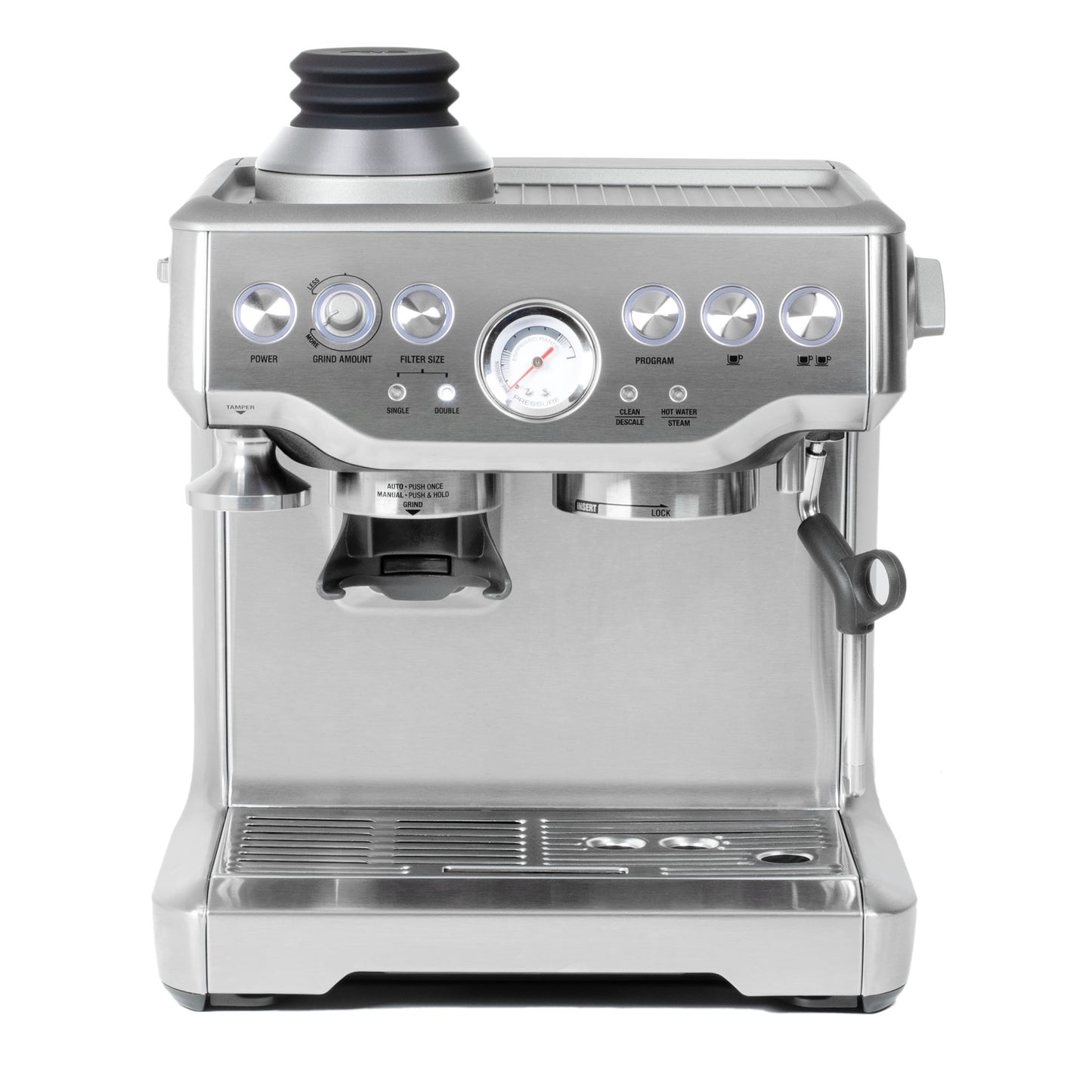ARO Espresso™ Single Dose Hopper with Silicone Bellows and Anti-Popcorn Weight | Compatible with Breville/Sage Barista Express, Pro, Touch, Express Impress, and Touch Impress