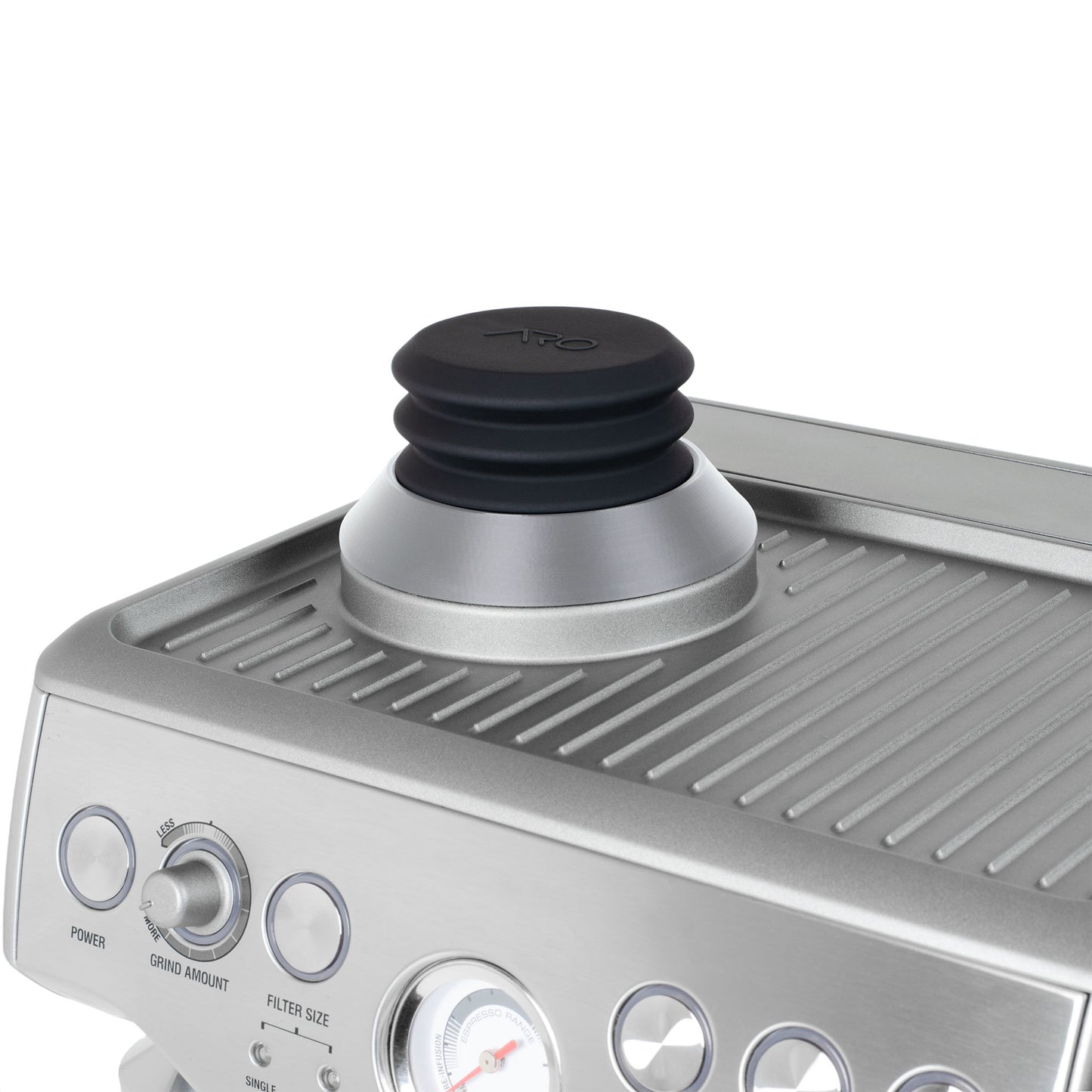 ARO Espresso™ Single Dose Hopper with Silicone Bellows and Anti-Popcorn Weight | Compatible with Breville/Sage Barista Express, Pro, Touch, Express Impress, and Touch Impress