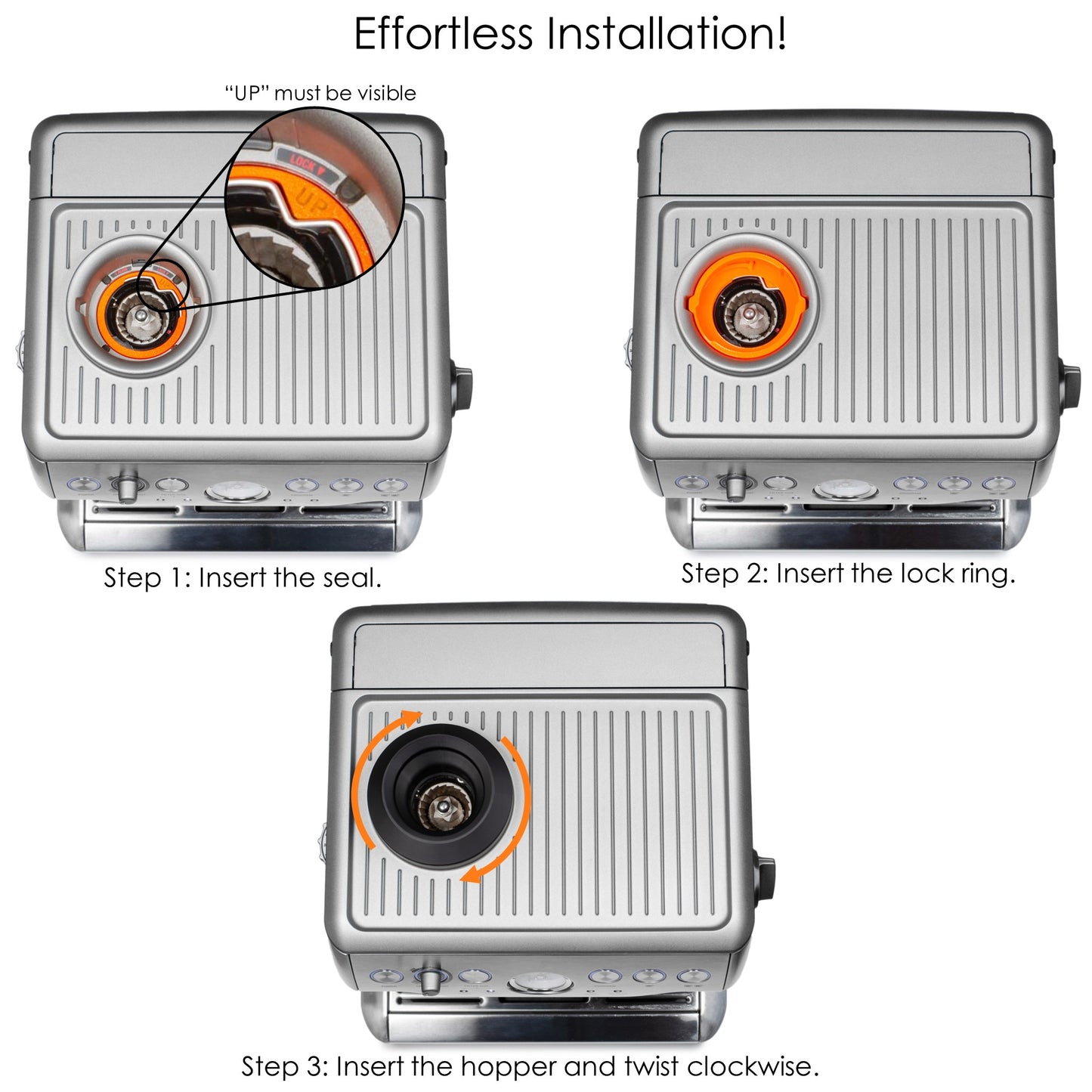 Installation instructions for the ARO Espresso single dose hopper