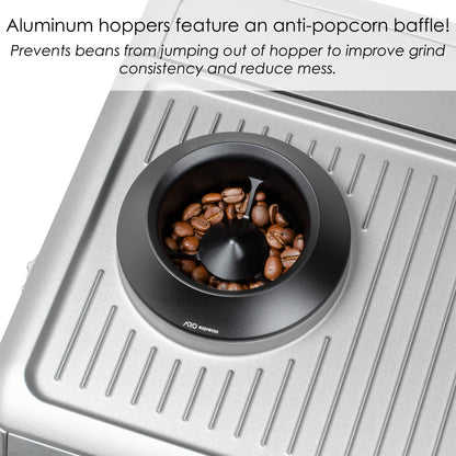 ARO Espresso™ Aluminum Single Dose Hopper with Silicone Bellows and Integrated Anti-Popcorn Baffle | Compatible with Breville/Sage Barista Express, Pro, Touch, Express Impress, and Touch Impress
