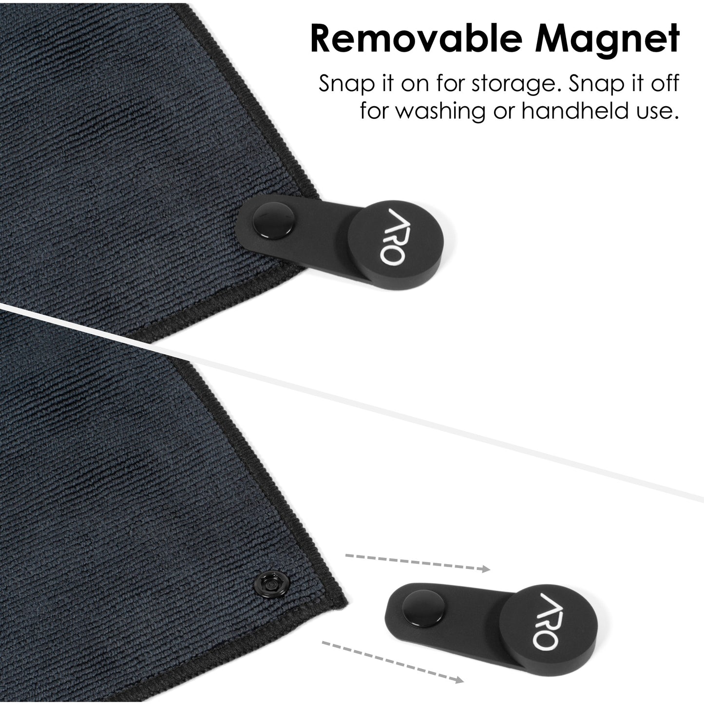 ARO® Magnetic Coffee Bar Towel | 35x35cm Microfiber Towel with Removable Magnet + Magnetic Target