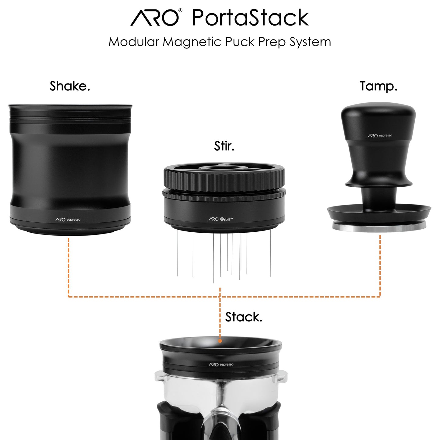 ARO PortaFunnel™ – PortaStack Edition | Magnetic Docking Dosing Funnel
