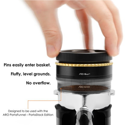 ARO Orbit PRO™ – PortaStack Edition | Aluminum Spirographic Espresso Distribution Tool