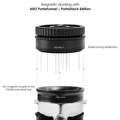 ARO Orbit PRO™ – PortaStack Edition | Aluminum Spirographic Espresso Distribution Tool