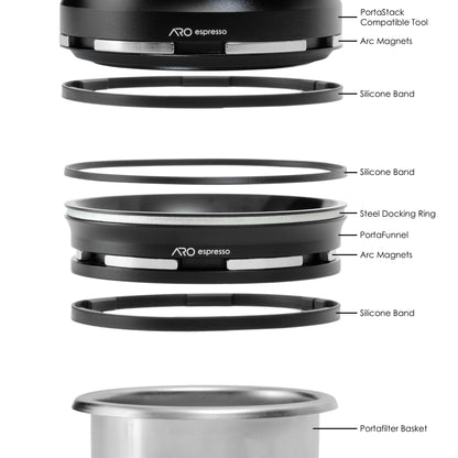 ARO PortaFunnel™ – PortaStack Edition | Magnetic Docking Dosing Funnel