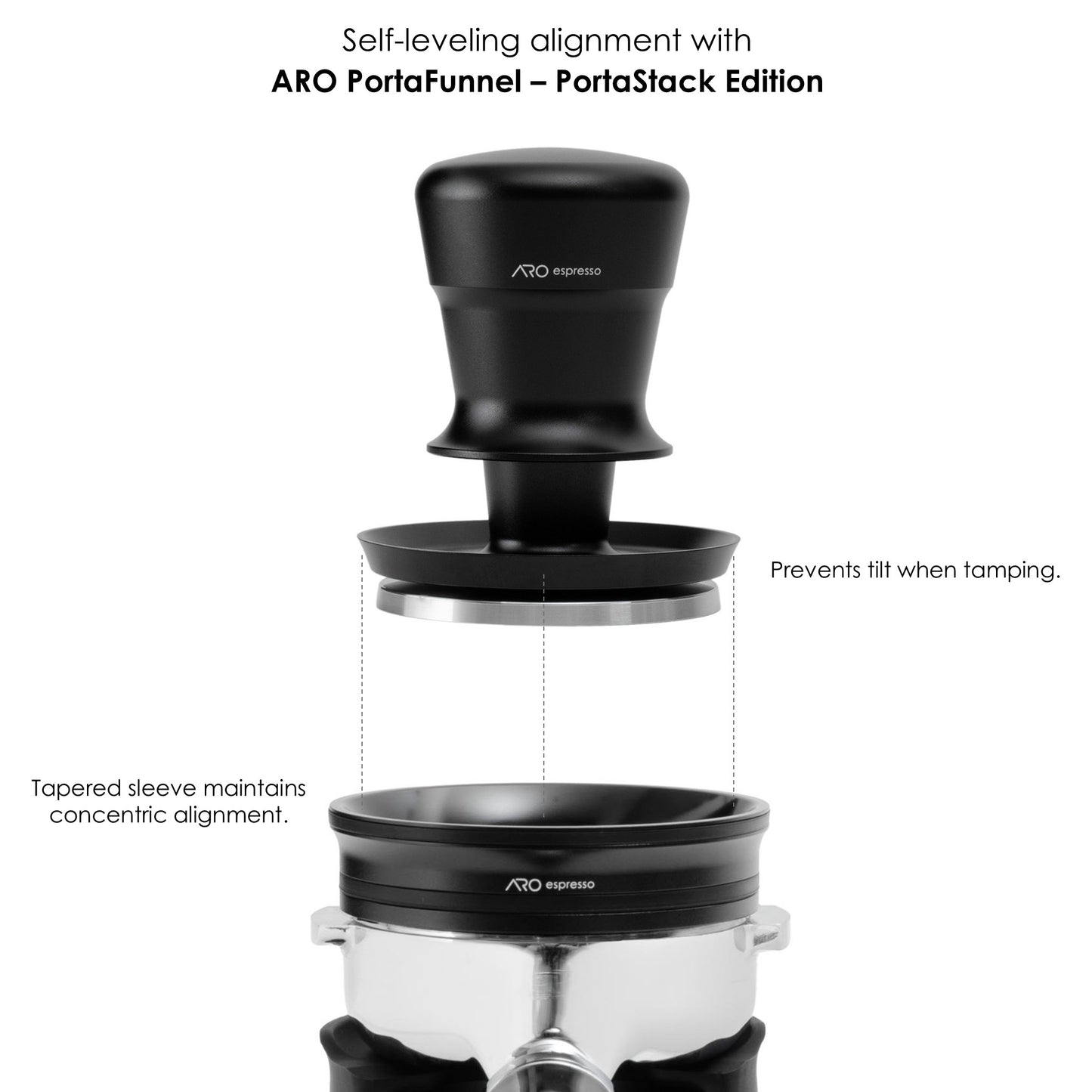 ARO Auto-Level Tamper™ | Self-Leveling Single-Spring Espresso Tamper