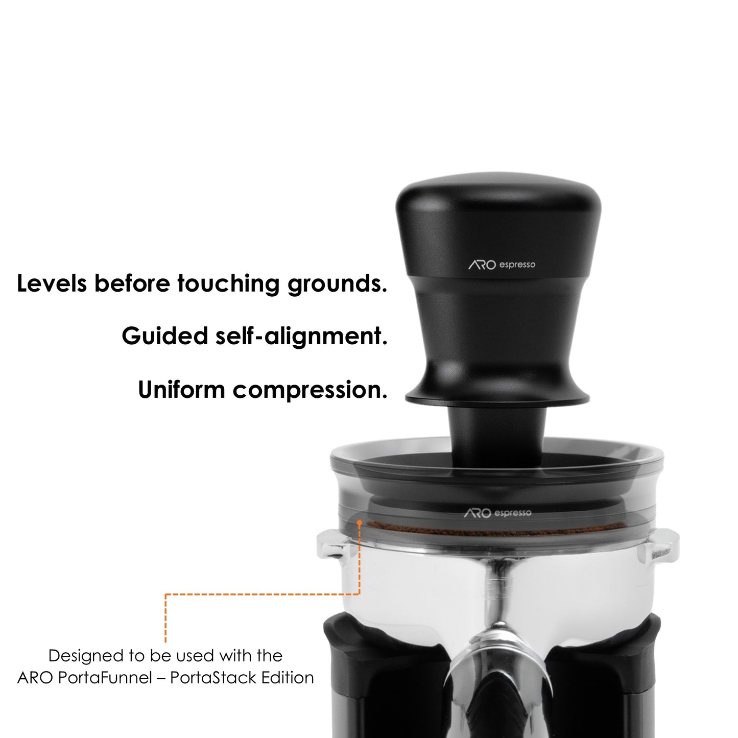 ARO Auto-Level Tamper™ | Self-Leveling Single-Spring Espresso Tamper