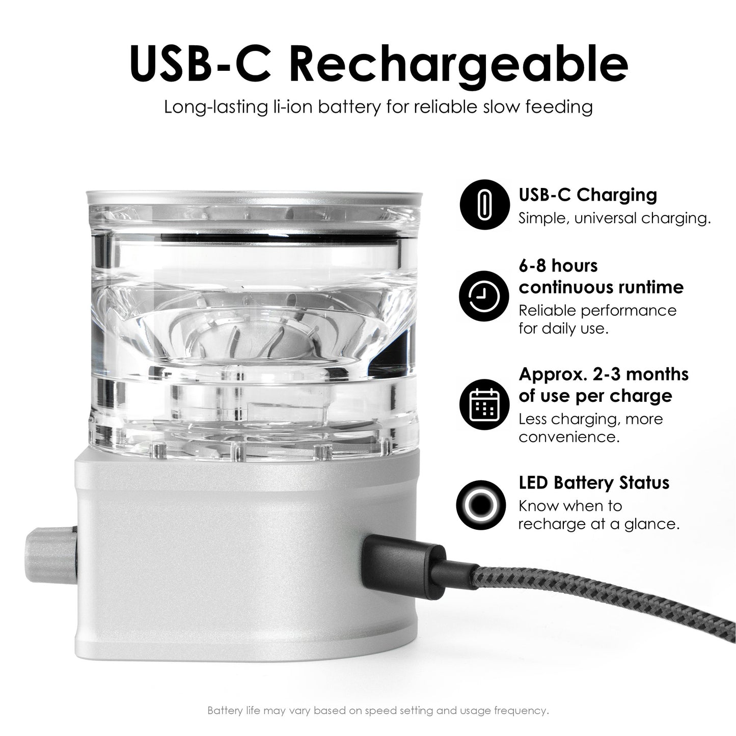 [PRE-ORDER] ARO Slow Feeder™ PRO | Aluminum Rechargeable Variable-Speed Coffee Bean Feeder