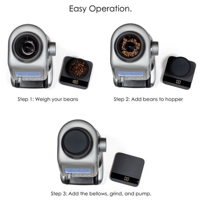 ARO Espresso™ Aluminum Single Dose Hopper with Silicone Bellows and Integrated Anti-Popcorn Baffle | Compatible with Breville/Sage Smart Grinder Pro