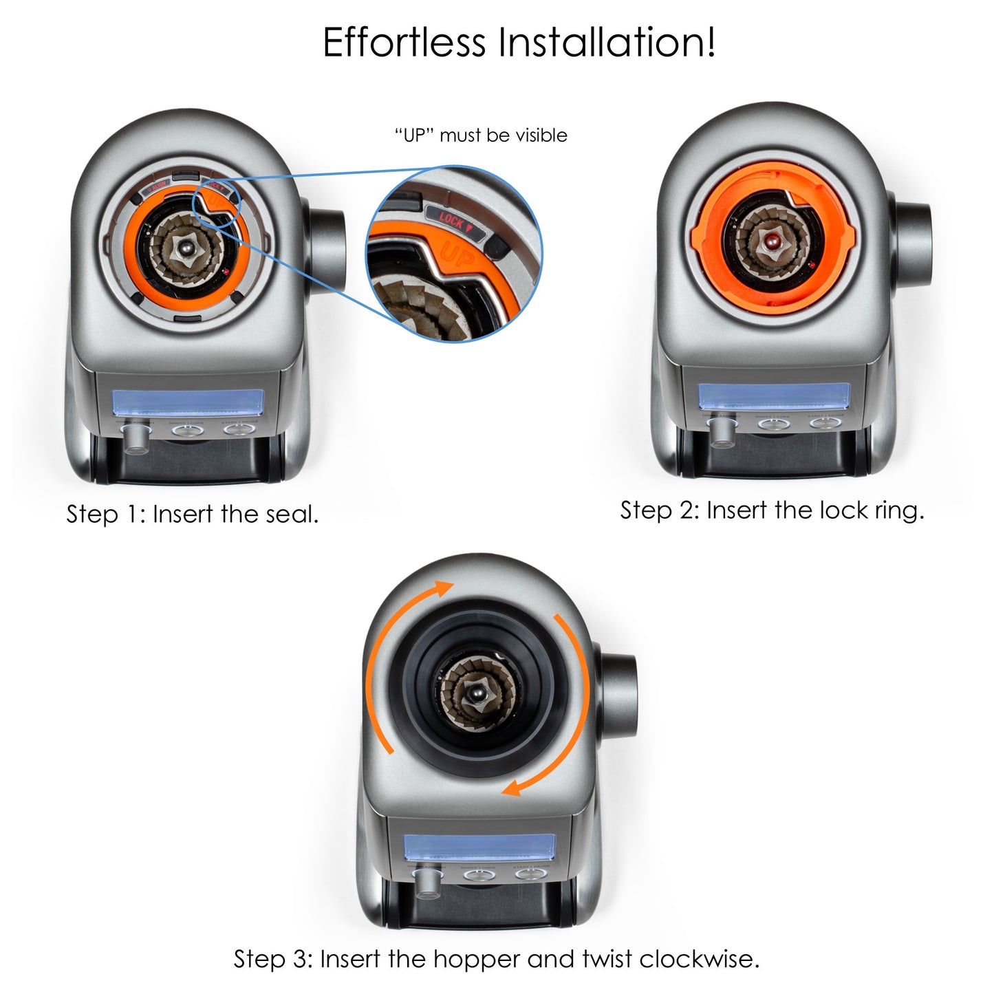 Installation instructions for ARO Espresso single dose hopper