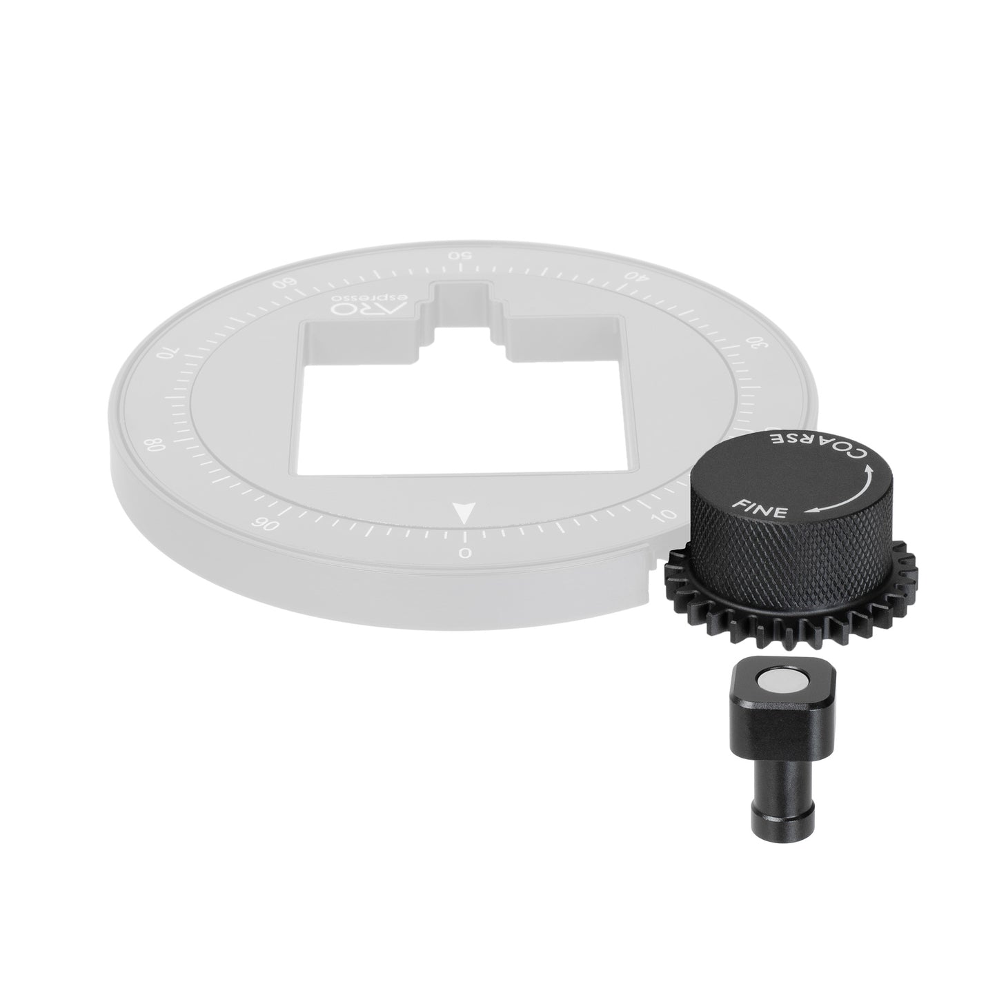 ARO® Magnetic Two-Piece Aluminum Knob For Eureka Mignon Grinder Setting Dial