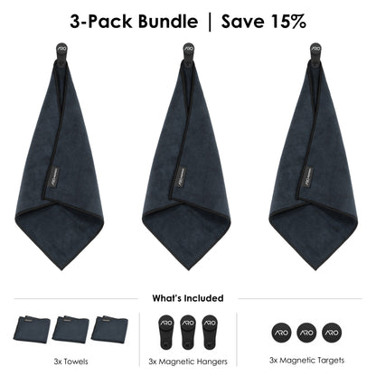 ARO® Magnetic Coffee Bar Towel | 35x35cm Microfiber Towel with Removable Magnet + Magnetic Target