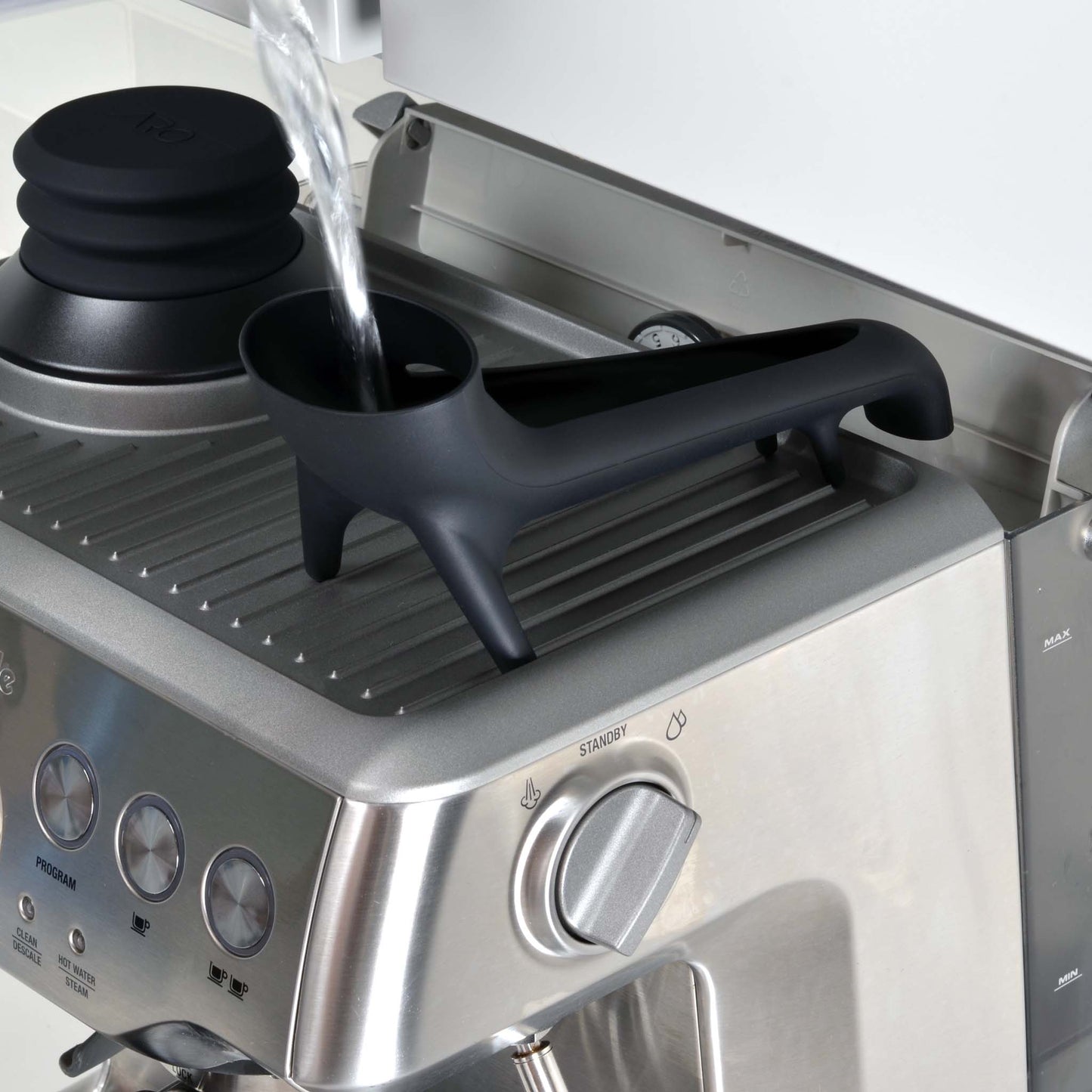 ARO Espresso™ The Original Water Tank Quick-Access Funnel | Offset Funnel for Effortless Espresso Machine Water Tank Access Under Cabinets